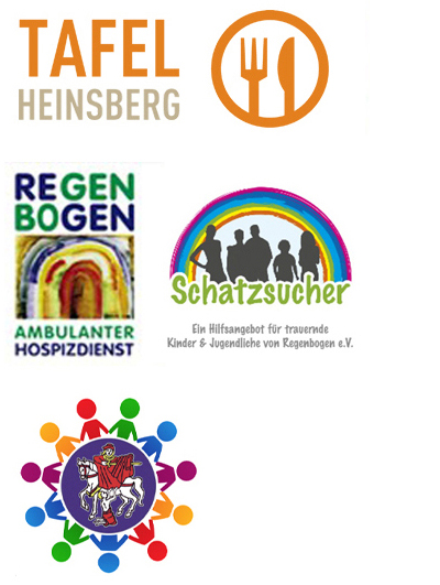 Logo Tafel Heinsberg e.V. / Schatzsucher - Hospizdienst Regenbogen e.V. / Wegberger Tisch von St. Martin HILFT